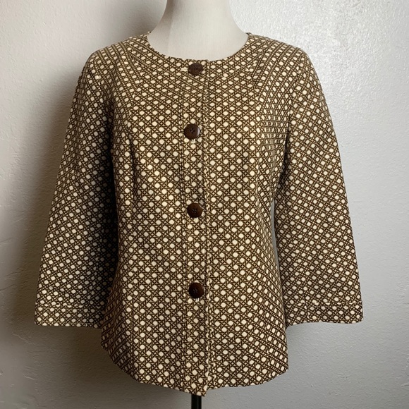 Talbots button down geometric print jacket - Picture 1 of 7